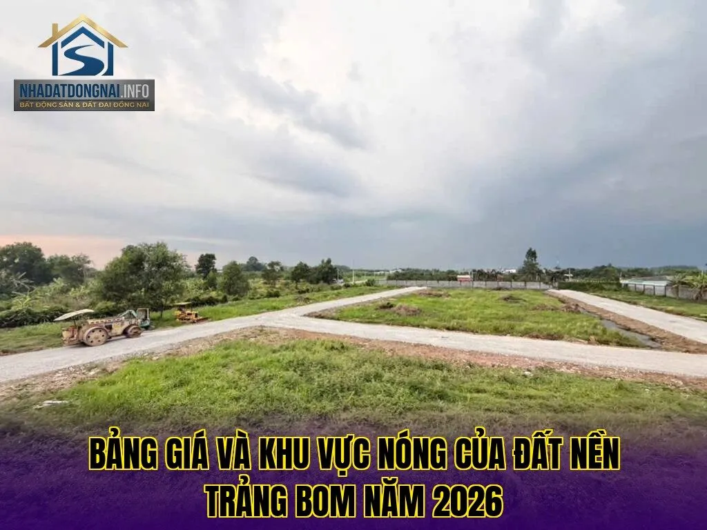 Bảng giá và khu vực nóng của đất nền Trảng Bom năm 2026