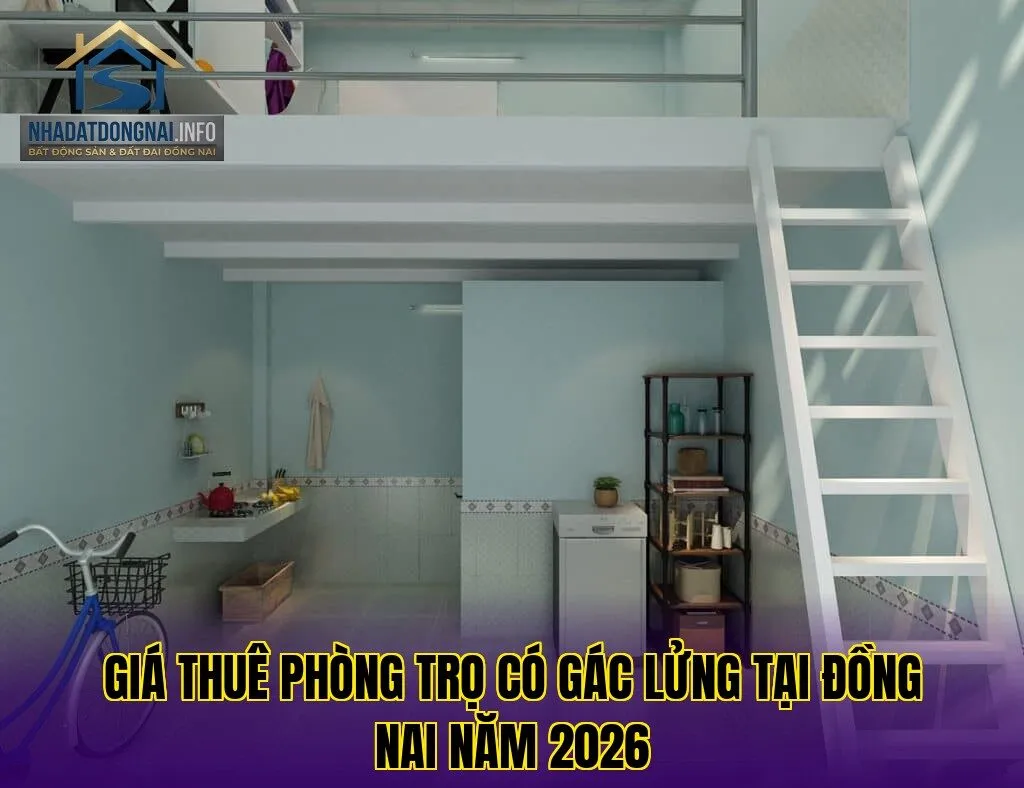 Giá thuê phòng trọ có gác lửng tại Đồng Nai năm 2026